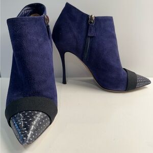 Nicholas Kirkwood Watersnake and Suede Ankle Boots